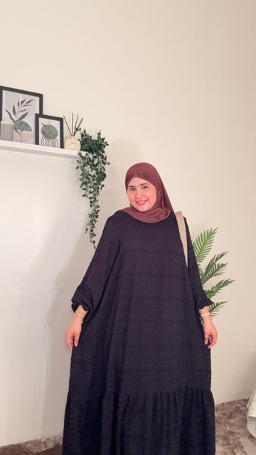 فستان صيفي أنيق (مقاس وافي خودي مقاس أصغر من المعتاد)