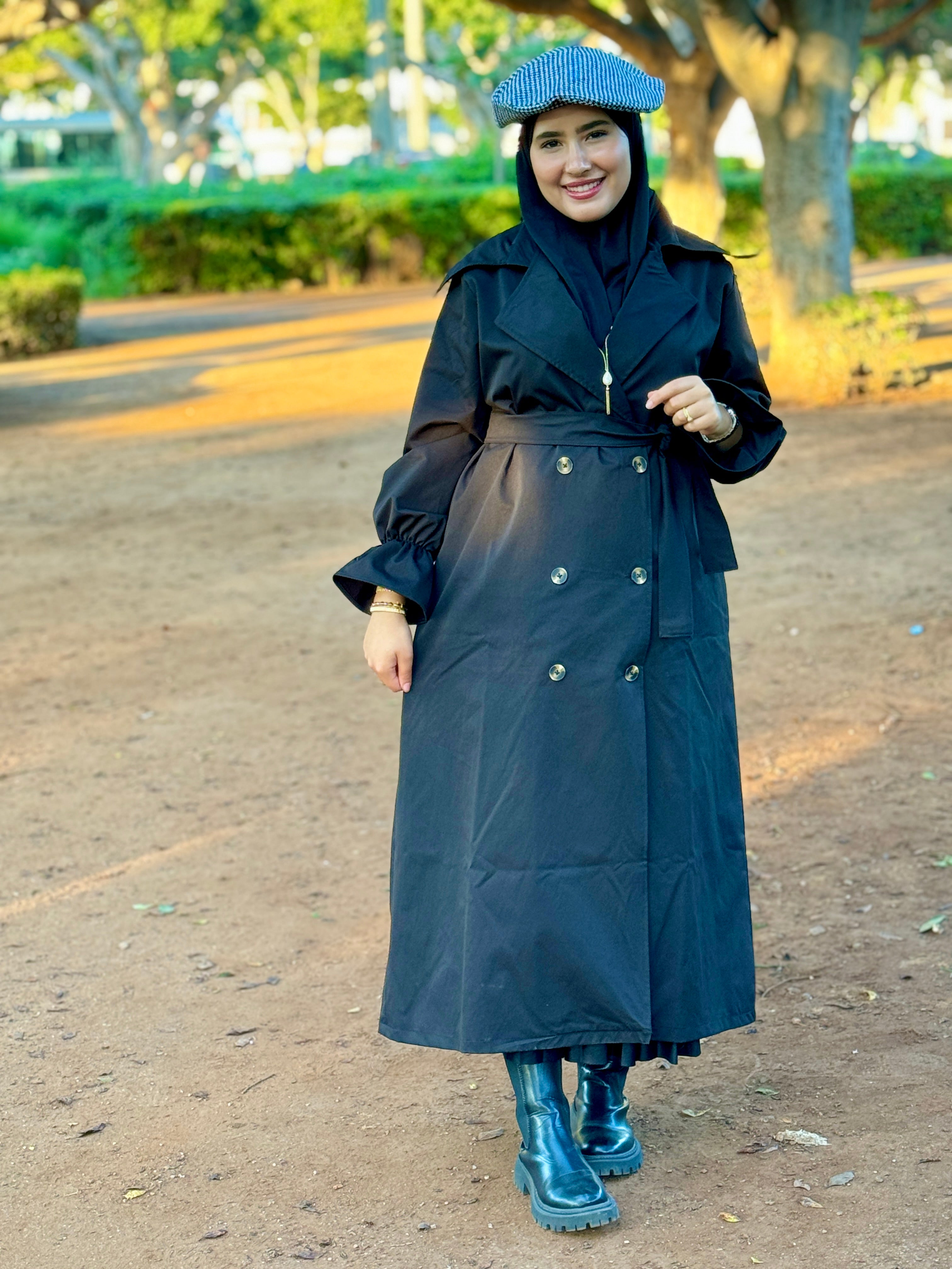 Manteau de Luxe – ( Vert - Noir - Beige )