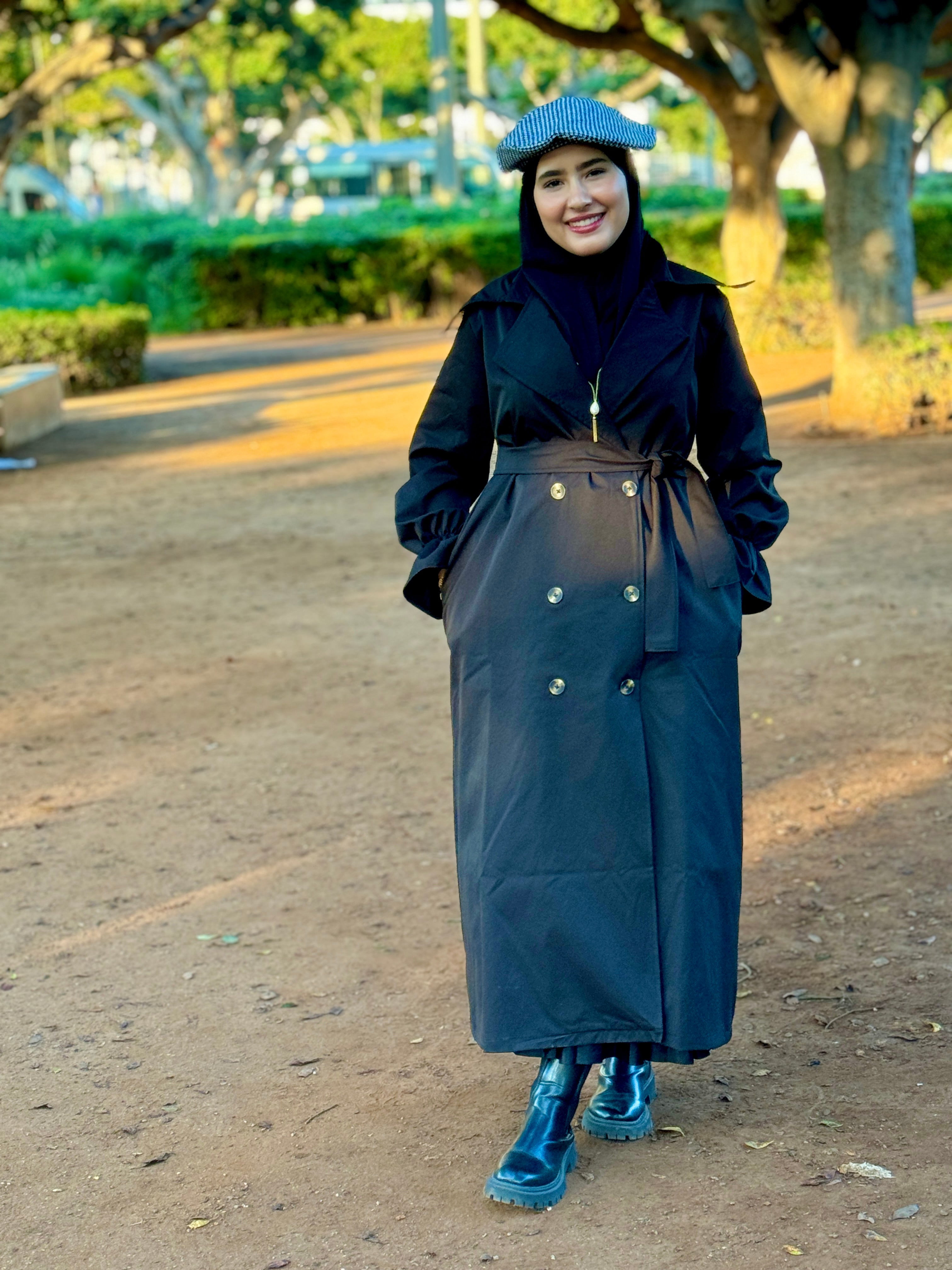 Manteau de Luxe – ( Vert - Noir - Beige )