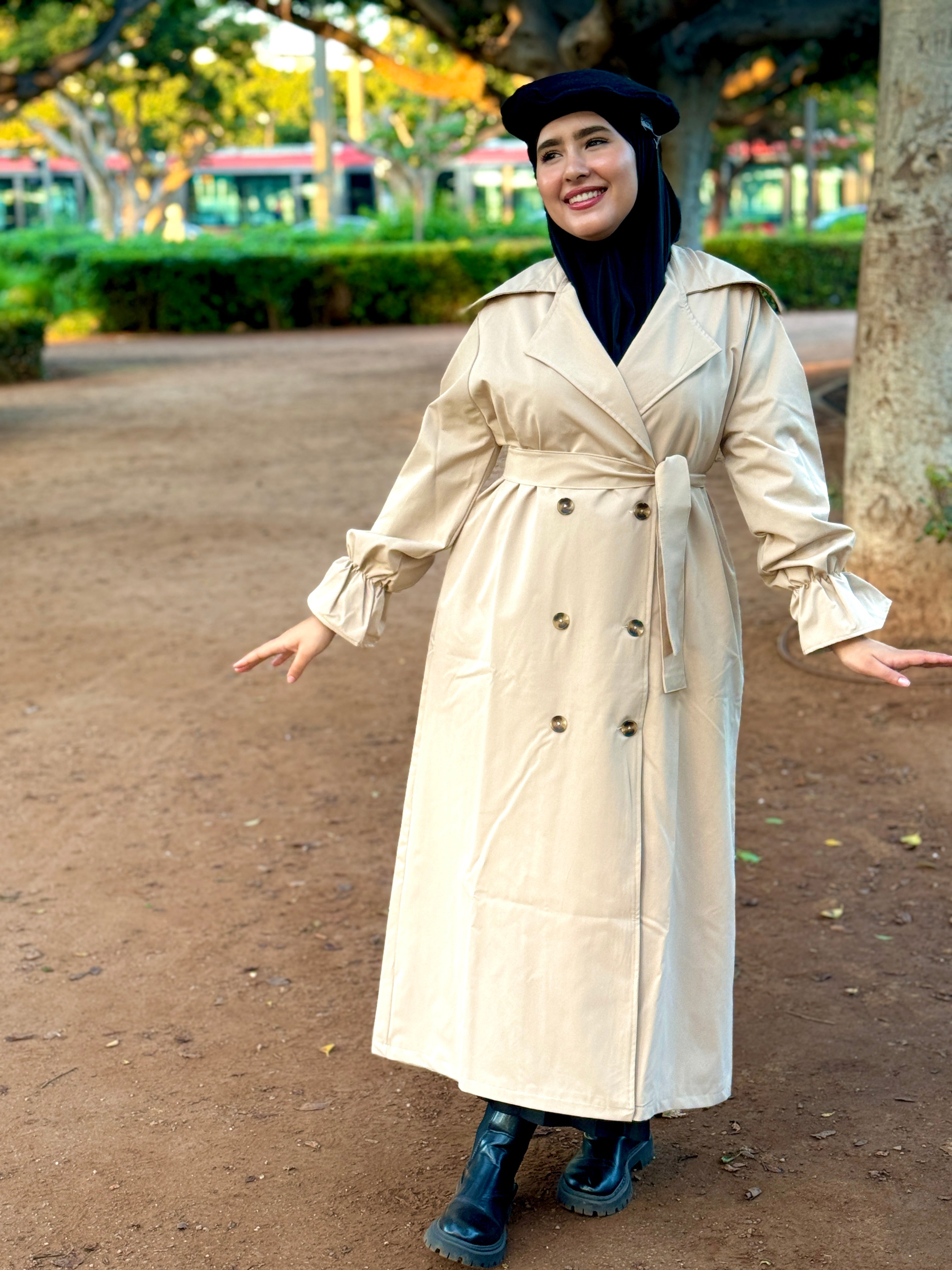 Manteau de Luxe – ( Vert - Noir - Beige )