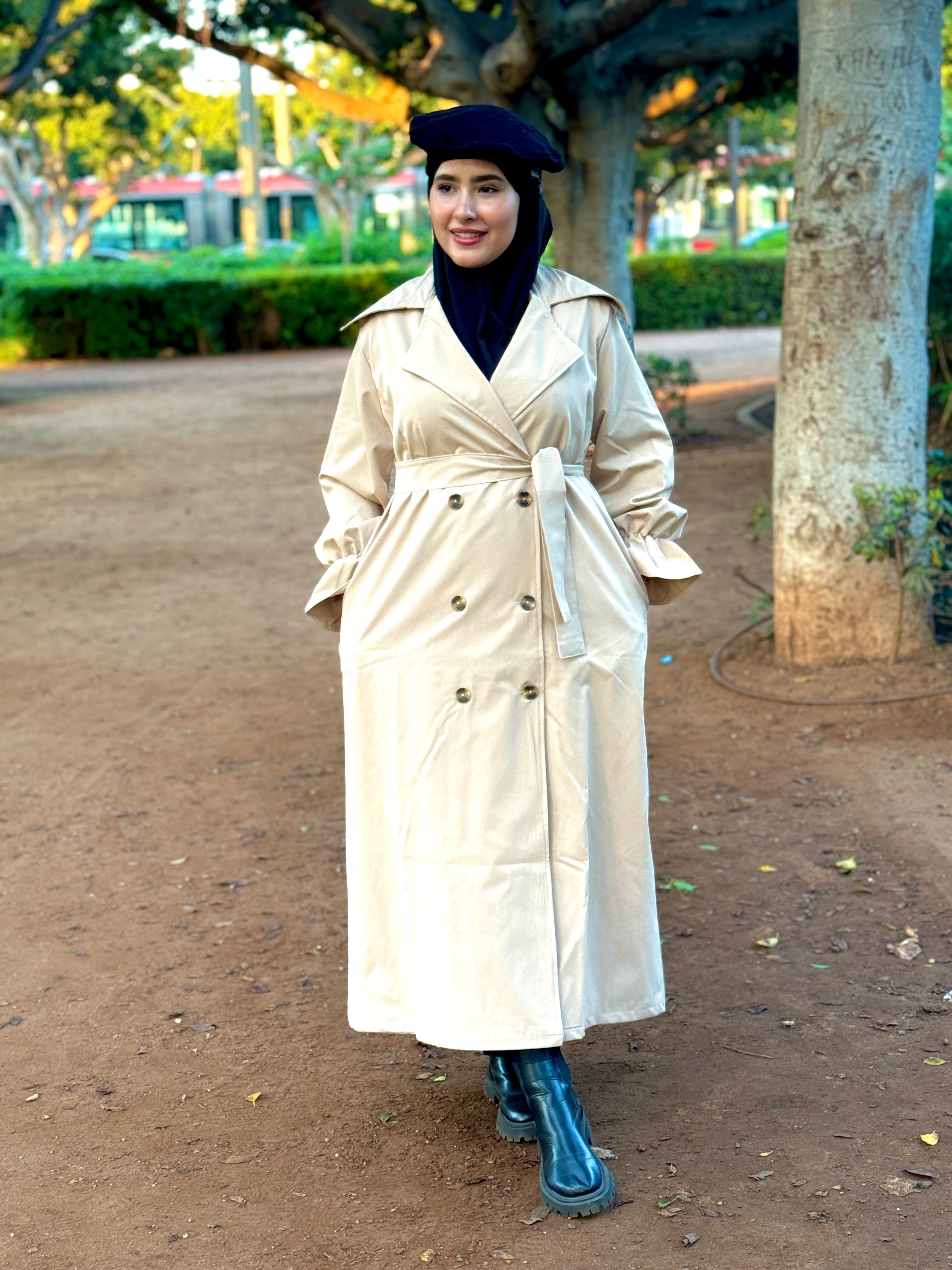 Manteau de Luxe – ( Vert - Noir - Beige )