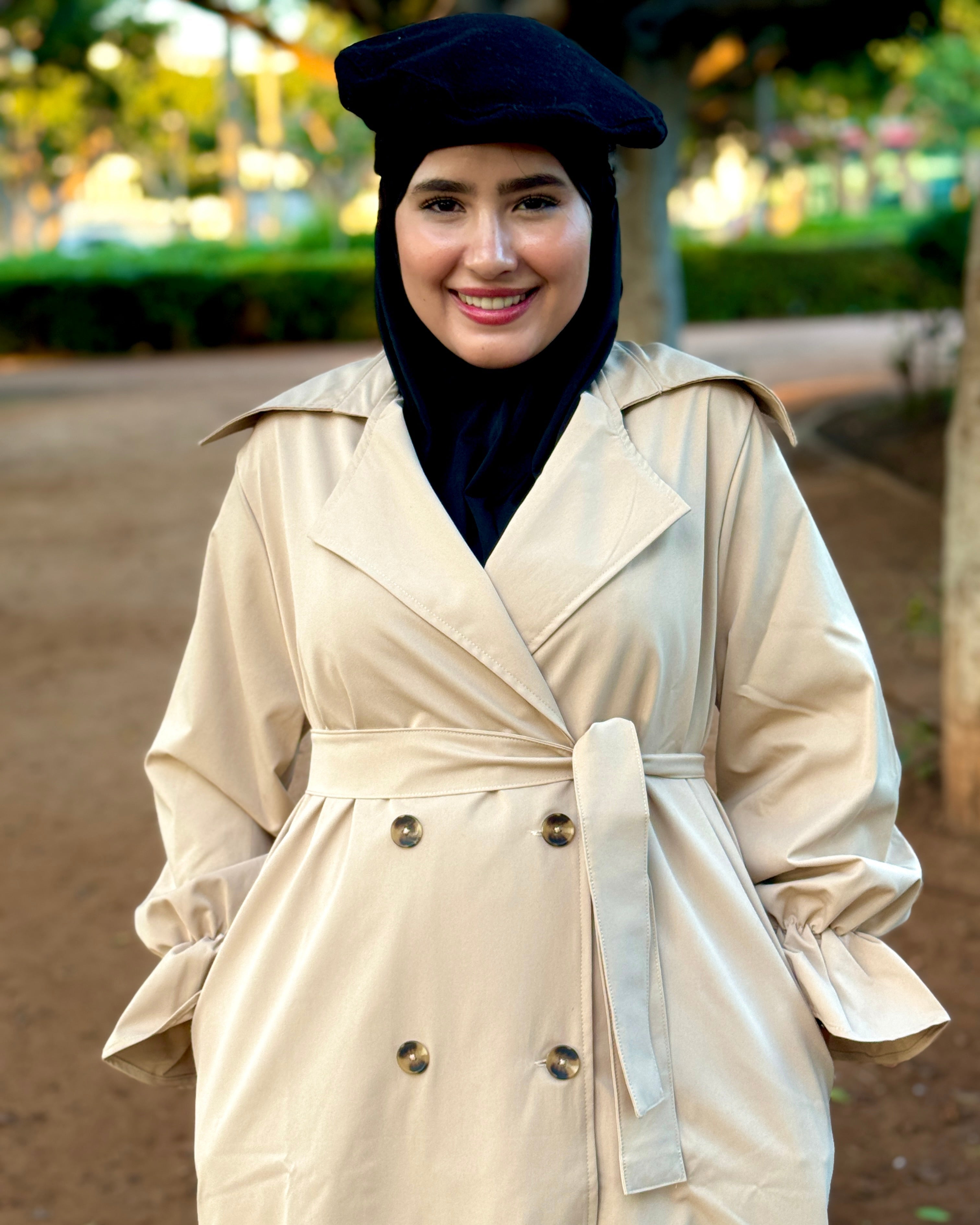 Manteau de Luxe – ( Vert - Noir - Beige )