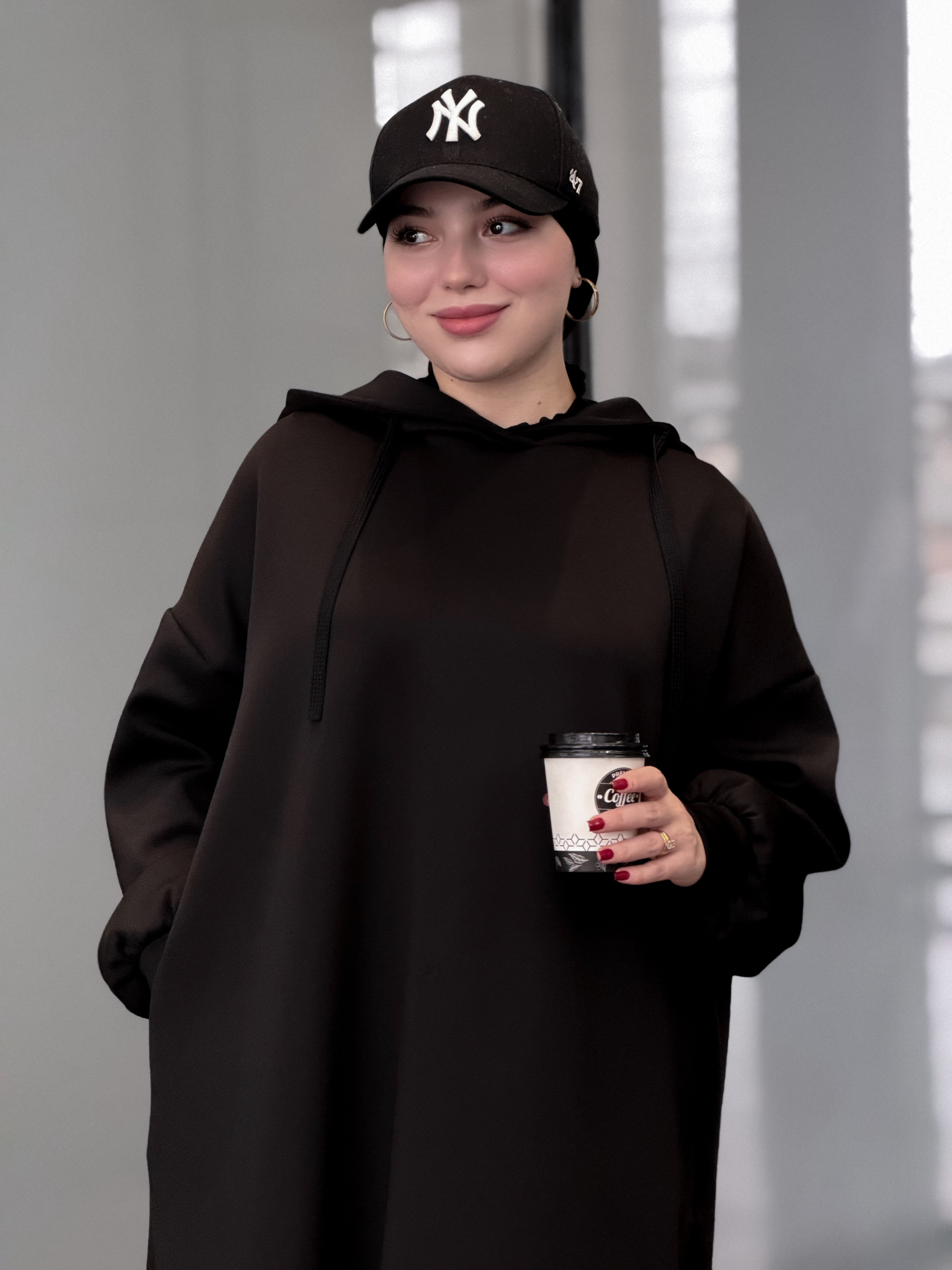 قبية شتوية طويلة (مقاس وافي خودي مقاس أصغر من المعتاد )